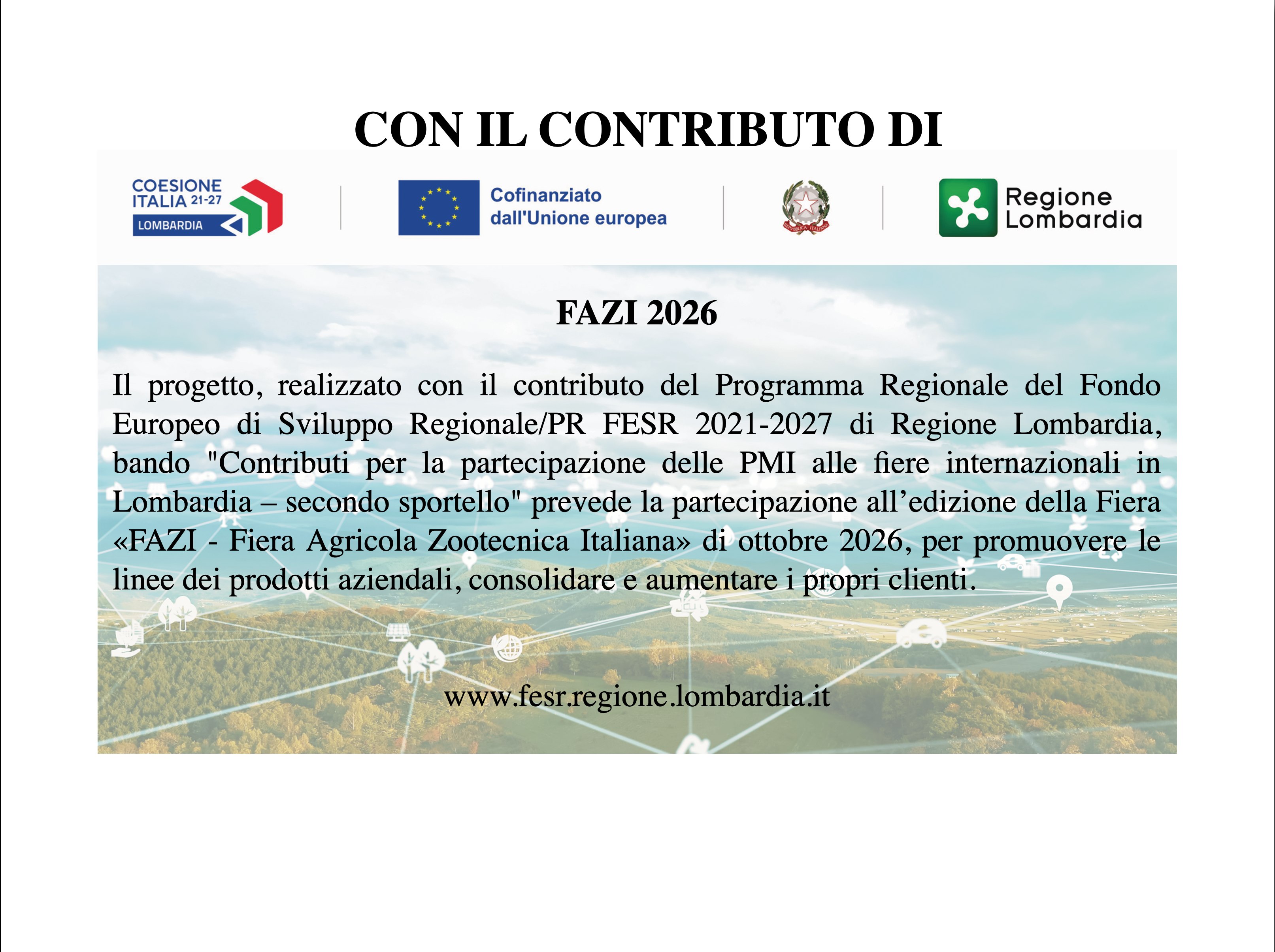 Contributo Bando Fiere 2026 – FAZI Montichiari